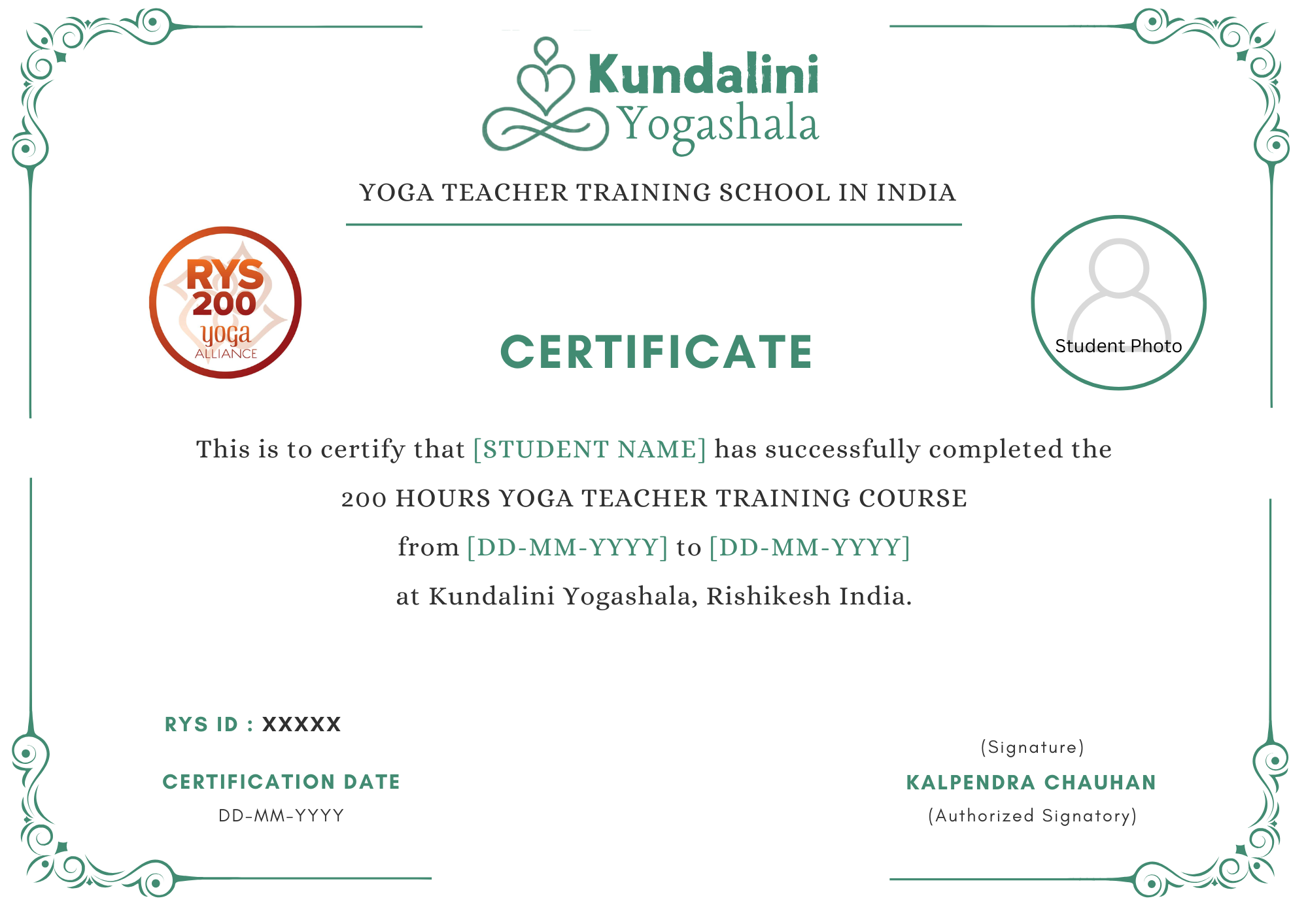 Yoga Certificate